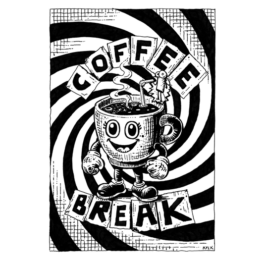 Druck Coffee Break im Umschlag