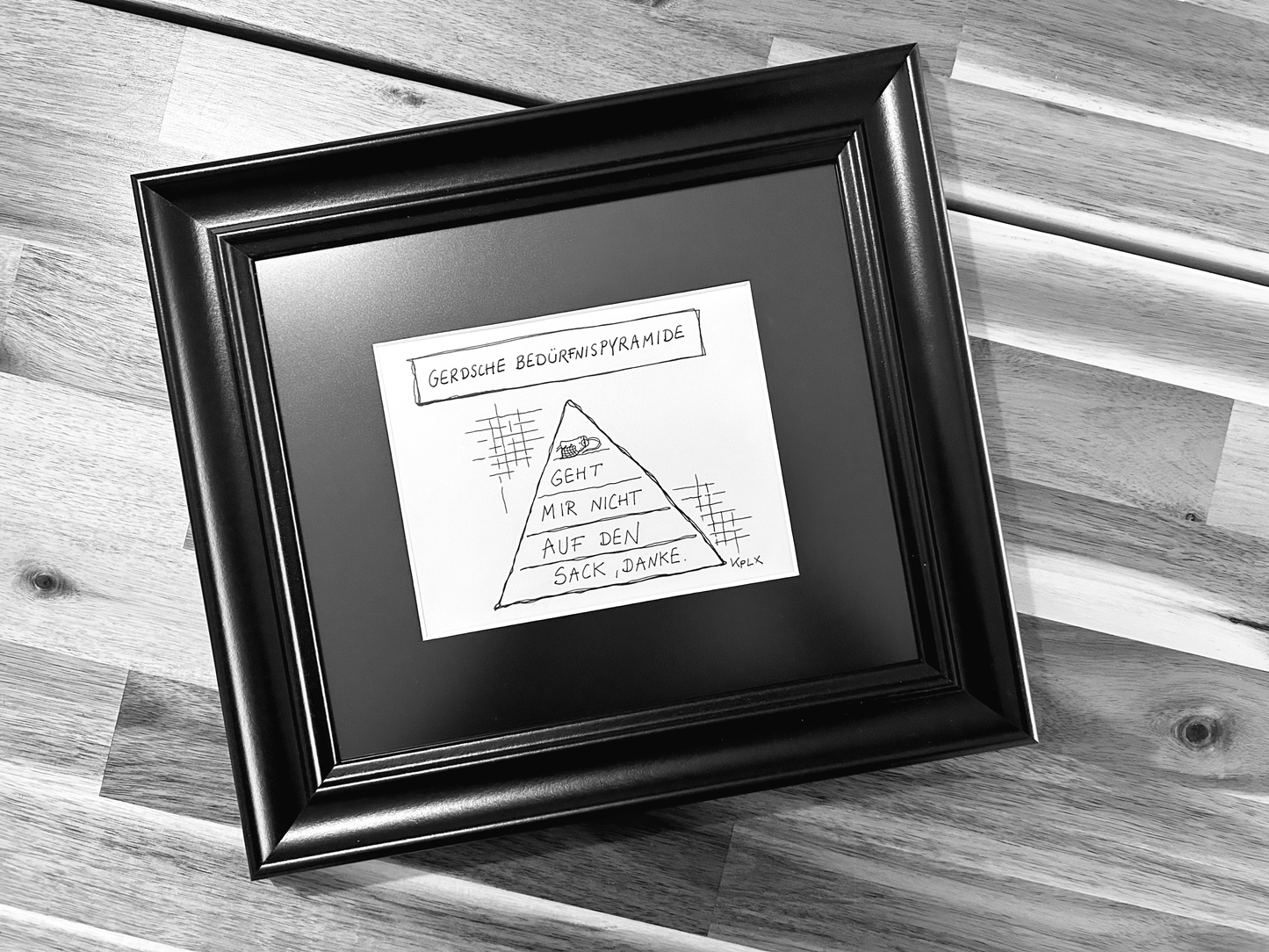 Original drawing Gerd Pyramide in frame